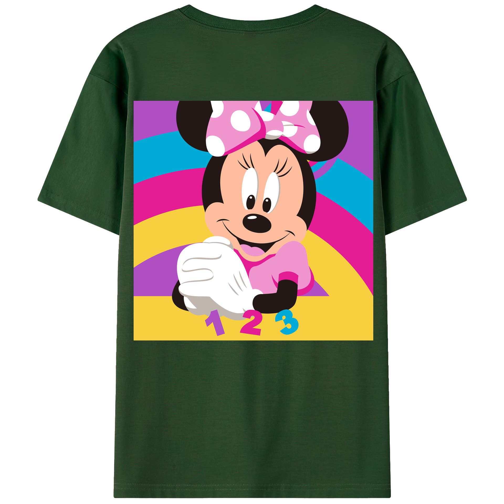 （画像用） ミッキーマウス Mickey Mouse 綿100％半袖Tシャツ（背面プリント）